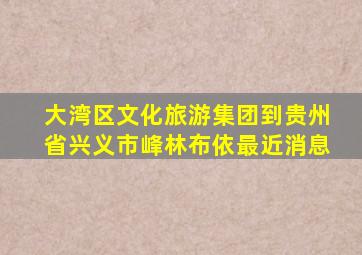 大湾区文化旅游集团到贵州省兴义市峰林布依最近消息