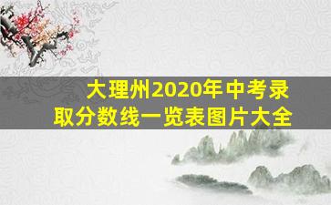 大理州2020年中考录取分数线一览表图片大全