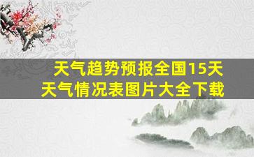 天气趋势预报全国15天天气情况表图片大全下载