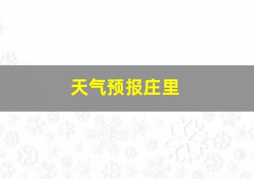 天气预报庄里