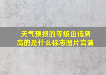 天气预报的等级由低到高的是什么标志图片高清