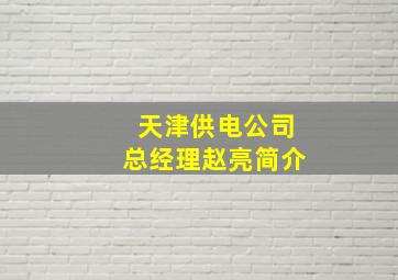 天津供电公司总经理赵亮简介