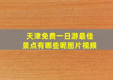 天津免费一日游最佳景点有哪些呢图片视频