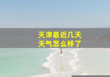 天津最近几天天气怎么样了