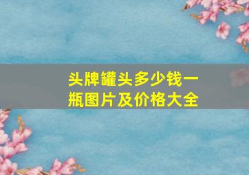 头牌罐头多少钱一瓶图片及价格大全