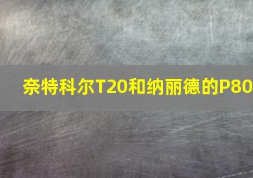 奈特科尔T20和纳丽德的P80