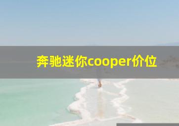 奔驰迷你cooper价位