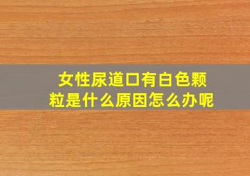 女性尿道口有白色颗粒是什么原因怎么办呢