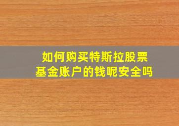 如何购买特斯拉股票基金账户的钱呢安全吗