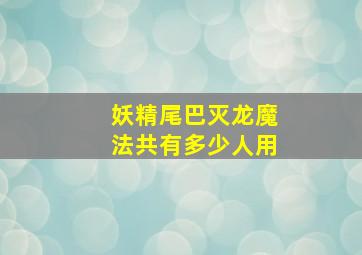 妖精尾巴灭龙魔法共有多少人用