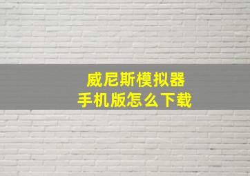 威尼斯模拟器手机版怎么下载