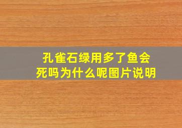 孔雀石绿用多了鱼会死吗为什么呢图片说明