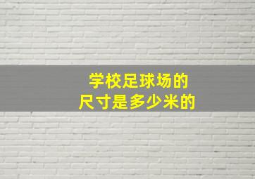 学校足球场的尺寸是多少米的