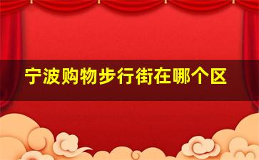 宁波购物步行街在哪个区