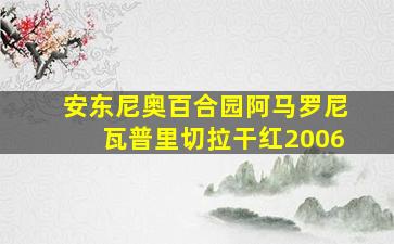 安东尼奥百合园阿马罗尼瓦普里切拉干红2006