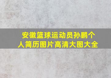 安徽篮球运动员孙鹏个人简历图片高清大图大全