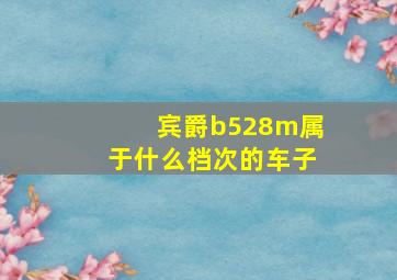 宾爵b528m属于什么档次的车子