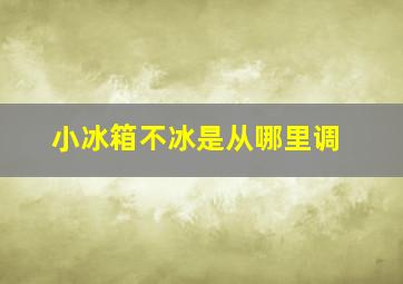 小冰箱不冰是从哪里调