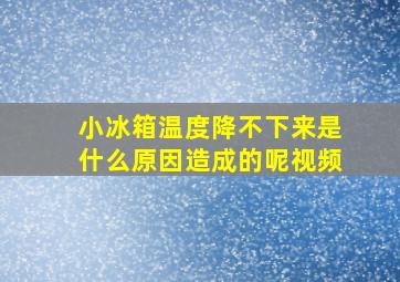 小冰箱温度降不下来是什么原因造成的呢视频