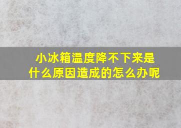 小冰箱温度降不下来是什么原因造成的怎么办呢