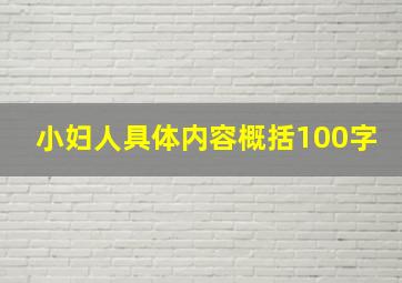 小妇人具体内容概括100字