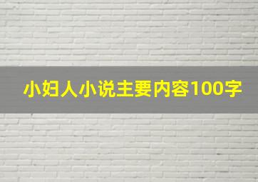 小妇人小说主要内容100字