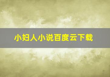 小妇人小说百度云下载