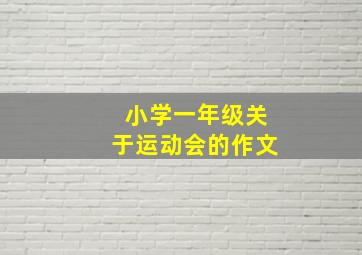 小学一年级关于运动会的作文