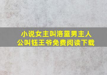 小说女主叫洛蓝男主人公叫钰王爷免费阅读下载