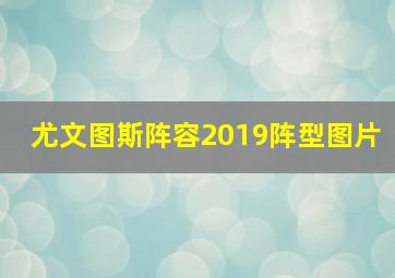 尤文图斯阵容2019阵型图片