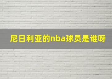 尼日利亚的nba球员是谁呀