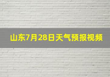 山东7月28日天气预报视频