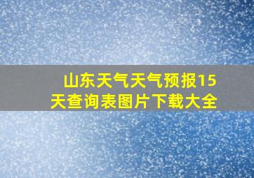 山东天气天气预报15天查询表图片下载大全