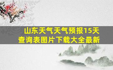 山东天气天气预报15天查询表图片下载大全最新