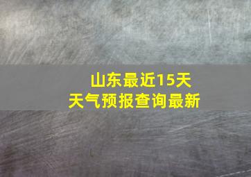 山东最近15天天气预报查询最新