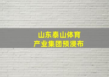 山东泰山体育产业集团预浸布