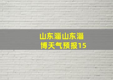 山东淄山东淄博天气预报15