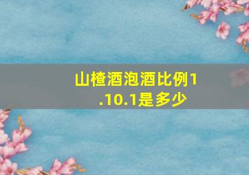 山楂酒泡酒比例1.10.1是多少