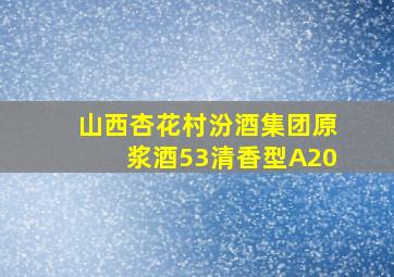 山西杏花村汾酒集团原浆酒53清香型A20