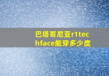 巴塔哥尼亚r1techface能穿多少度