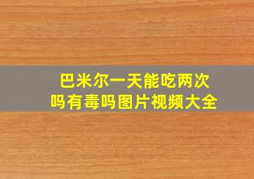 巴米尔一天能吃两次吗有毒吗图片视频大全