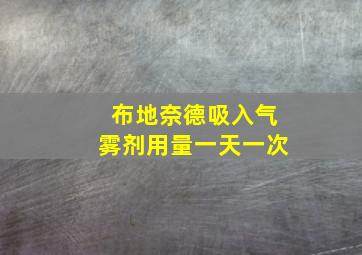 布地奈德吸入气雾剂用量一天一次