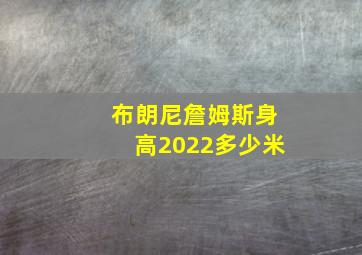 布朗尼詹姆斯身高2022多少米