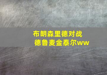 布朗森里德对战德鲁麦金泰尔ww