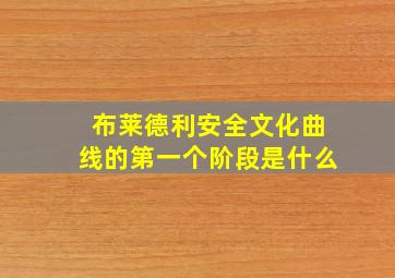 布莱德利安全文化曲线的第一个阶段是什么