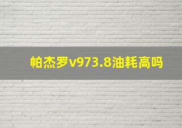 帕杰罗v973.8油耗高吗