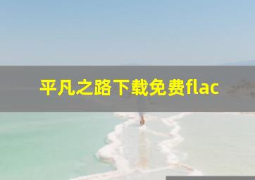 平凡之路下载免费flac