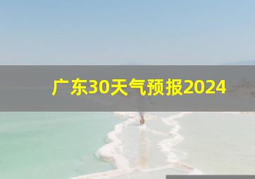 广东30天气预报2024