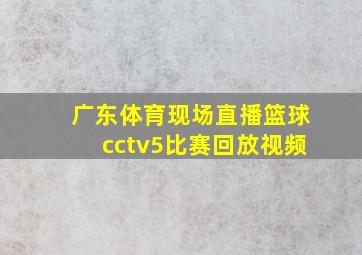 广东体育现场直播篮球cctv5比赛回放视频