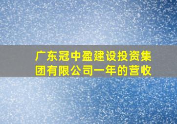 广东冠中盈建设投资集团有限公司一年的营收